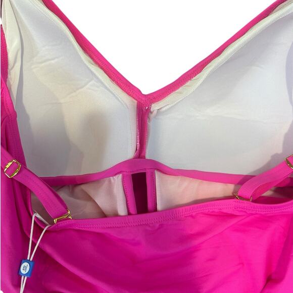 Bleu by Rod Beattie Molded-Cup One-Piece Swimsuit Pink Women Plus Size 22W NWT - Picture 4 of 7
